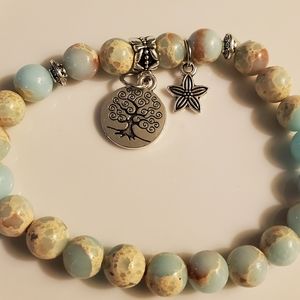 2/$15 Tree of Life Starfish charm bead bracelet NEW